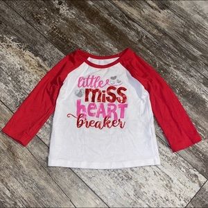 Girls valentines shirt size 12 Months